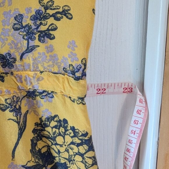 Yellow, floral tank top XL - Picture 6 of 7